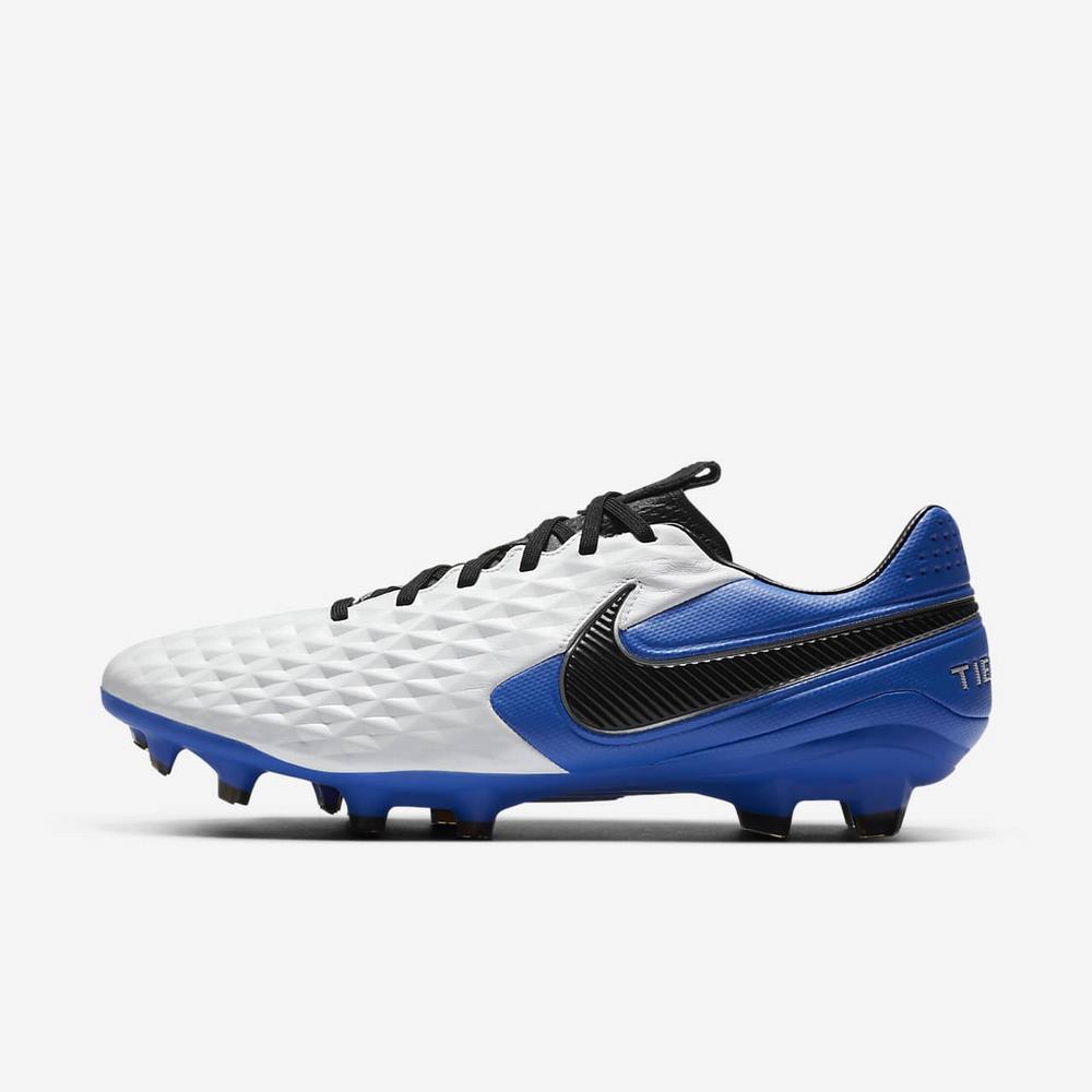 Crampon De Foot Nike Tiempo Legend 8 Pro FG Blanche 3680-249 White/Hyper Royal/Metallic Silver/Black Femme | LRU-60294411